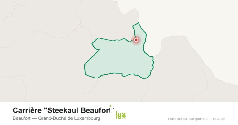 Carte de localisation de Carrière "Steekaul Beaufort" à Beaufort (Grand-Duché de Luxembourg)