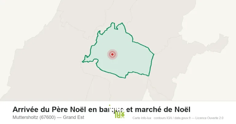 Muttersholtz > Marché de Noël > Arrivée du Père Noël en barque et marché de Noël