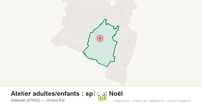 Carte : Atelier adultes/enfants : spécial Noël à Sélestat
