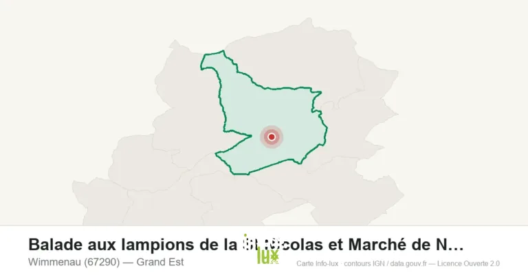 Carte : Balade aux lampions de la St Nicolas et Marché de à Wimmenau