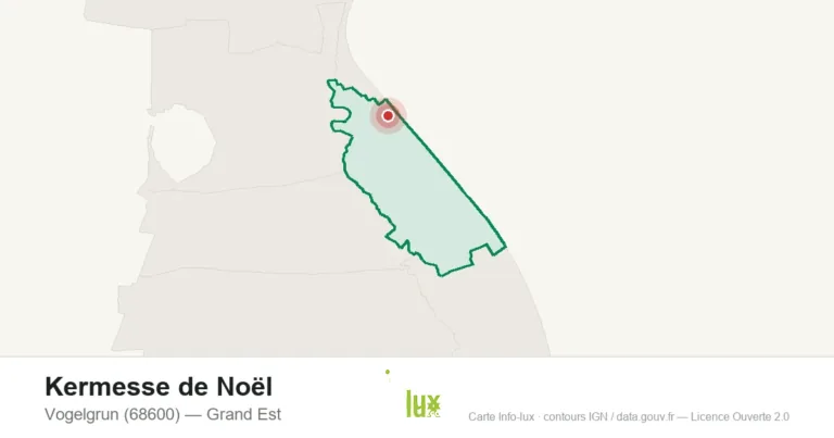 Carte : Kermesse de Noël à Vogelgrun