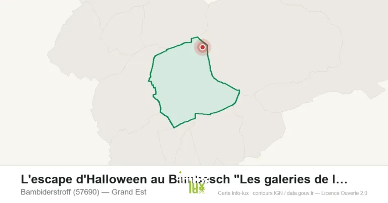 Carte : L'escape d'Halloween au Bambesch "Les galeries de à Bambiderstroff