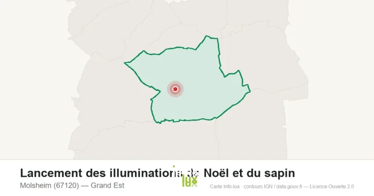 Carte : Lancement des illuminations de Noël et du sapin à Molsheim