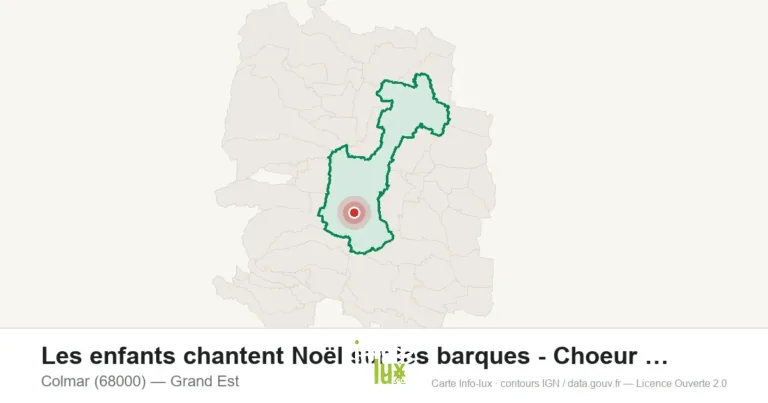 Carte : Les enfants chantent Noël sur les barques - Choeur à Colmar