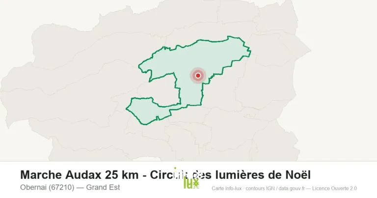 Obernai > Marché de Noël > Marche Audax 25 km – Circuit des lumières de Noël