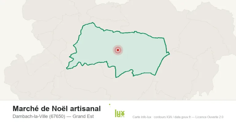 Carte : Marché de Noël artisanal à Dambach-la-Ville