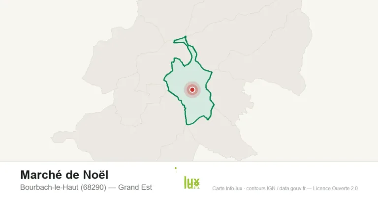 Carte : Marché de Noël à Bourbach-le-Haut
