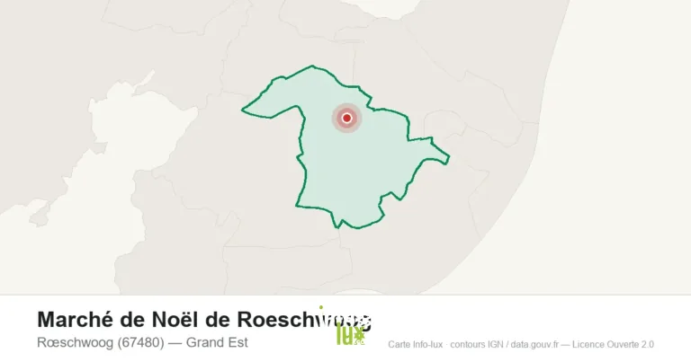 Carte : Marché de Noël de Roeschwoog à Rœschwoog