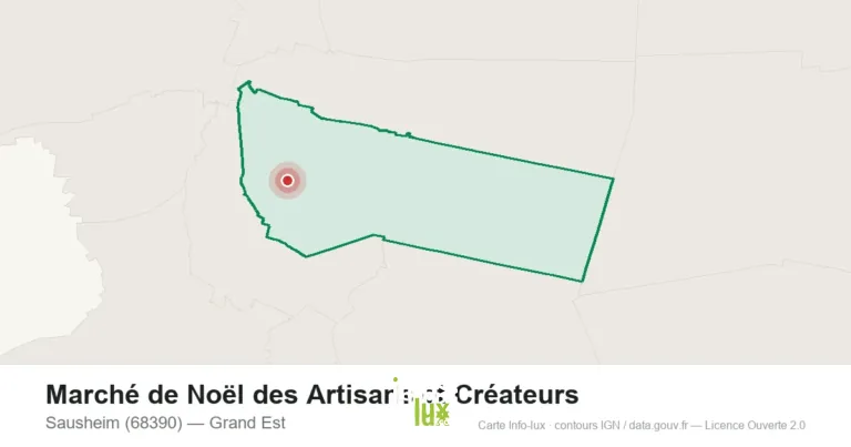 Carte : Marché de Noël des Artisans et Créateurs à Sausheim
