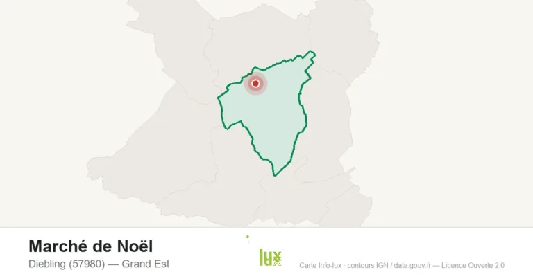 Carte : Marché de Noël à Diebling