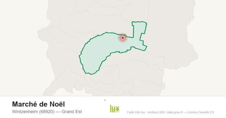 Carte : Marché de Noël à Wintzenheim