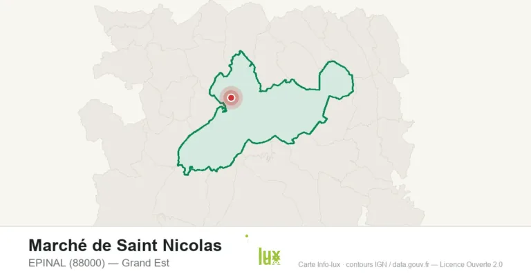 Carte : Marché de Saint Nicolas à EPINAL