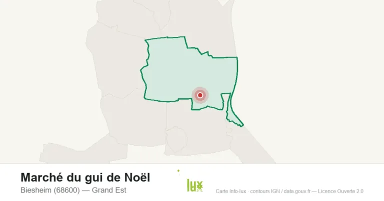 Carte : Marché du gui de Noël à Biesheim