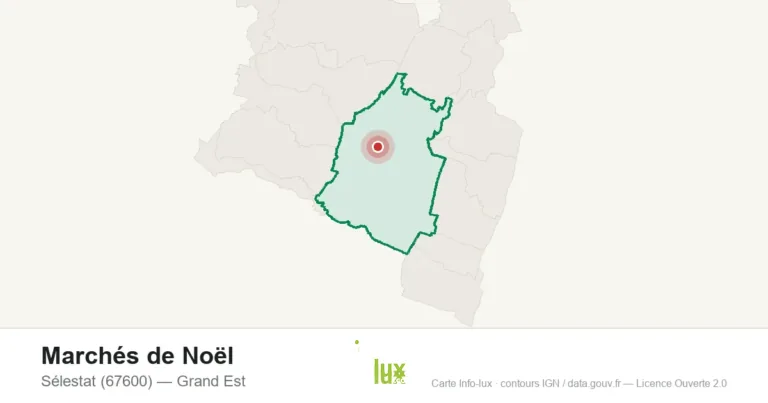 Carte : Marchés de Noël à Sélestat