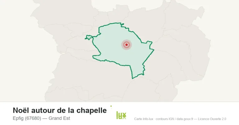 Carte : Noël autour de la chapelle à Epfig