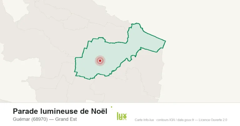 Carte : Parade lumineuse de Noël à Guémar