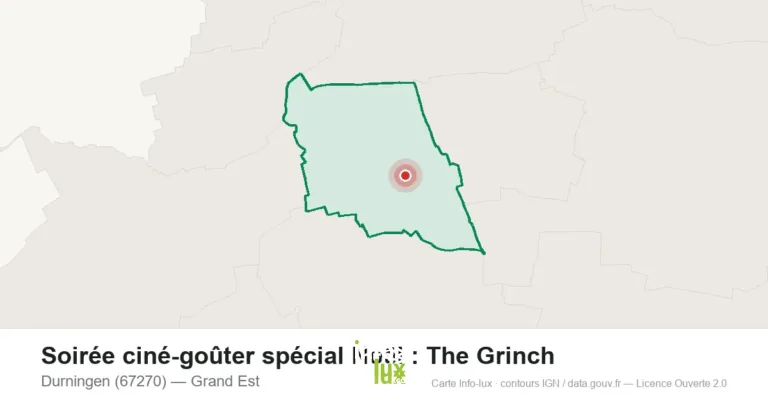 Carte : Soirée ciné-goûter spécial Noël : The Grinch à Durningen
