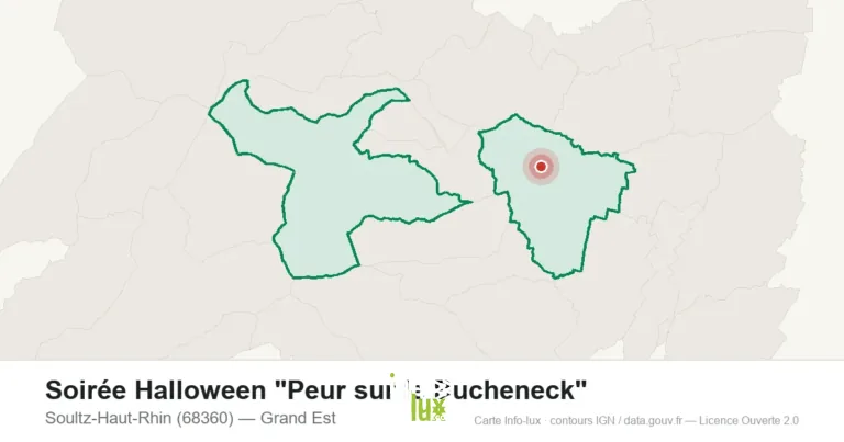 Carte : Soirée Halloween "Peur sur le Bucheneck" à Soultz-Haut-Rhin
