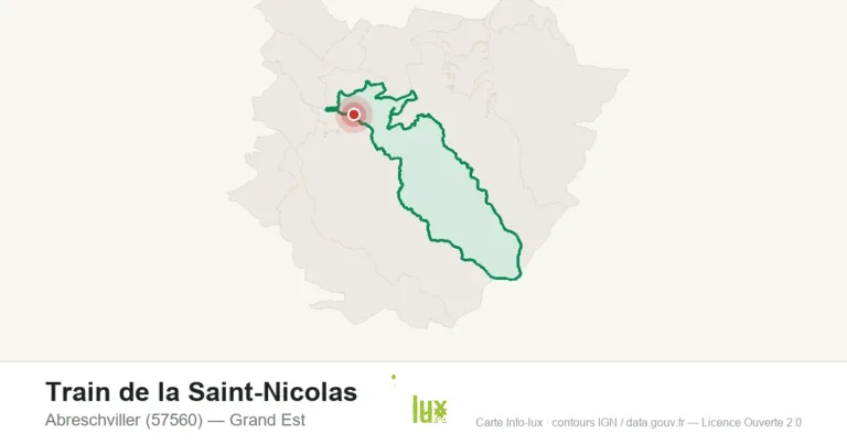 Carte : Train de la Saint-Nicolas à Abreschviller