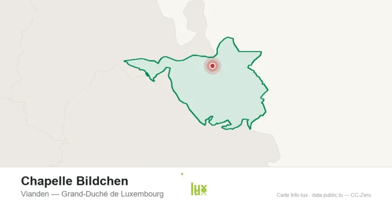 Carte de localisation de Chapelle Bildchen à Vianden (Grand-Duché de Luxembourg)
