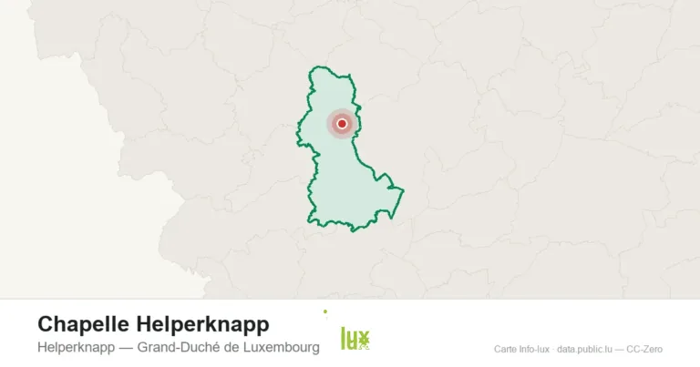 Carte de localisation de Chapelle Helperknapp à Helperknapp (Grand-Duché de Luxembourg)