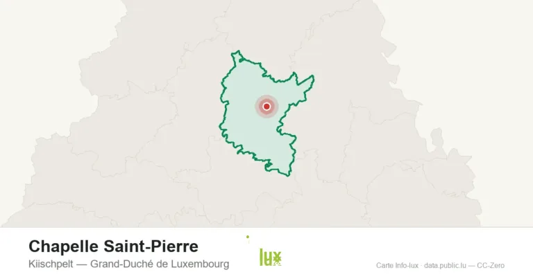 Carte de localisation de Chapelle Saint-Pierre à Kiischpelt (Grand-Duché de Luxembourg)