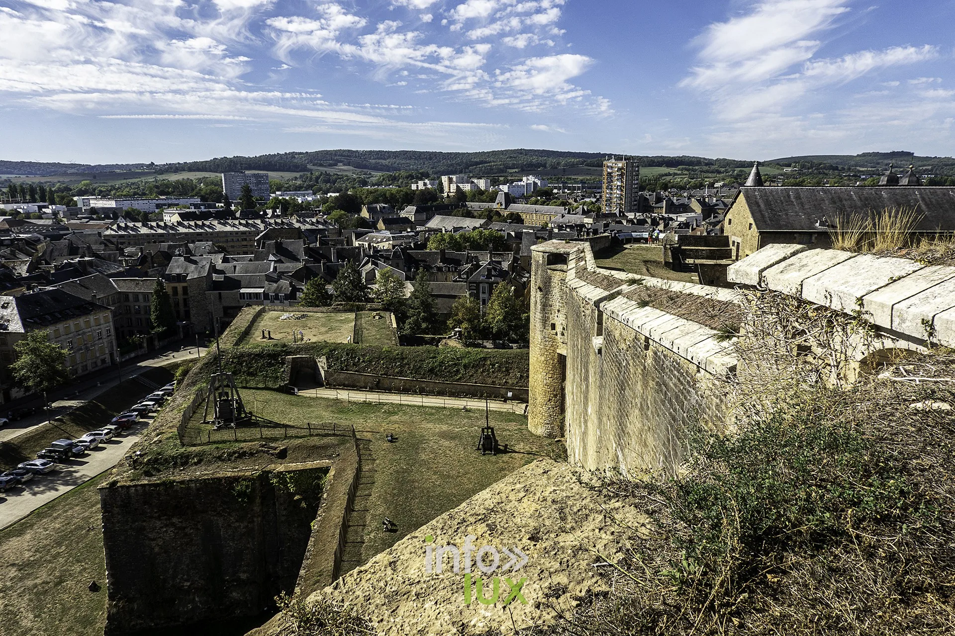 Panorama sur la ville de Sedan depuis les remparts du château fort