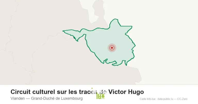 Carte de localisation de Circuit culturel sur les traces de Victor Hugo à Vianden (Grand-Duché de Luxembourg)