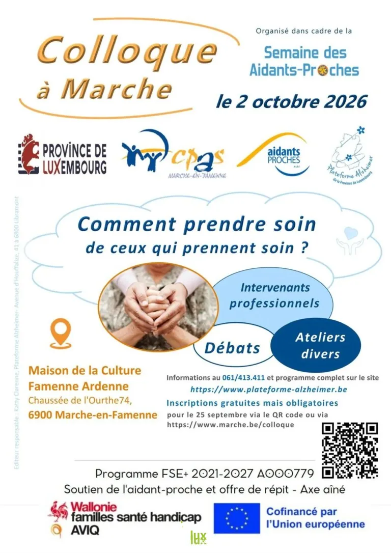 Marche-en-Famenne > Colloque > Colloque à Marche ; Semaine des Aidants-Proches