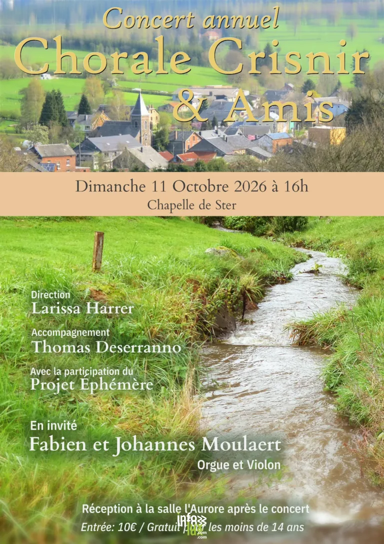 Stavelot > Concert > Concert annuel de la Chorale Crisnir et Amis