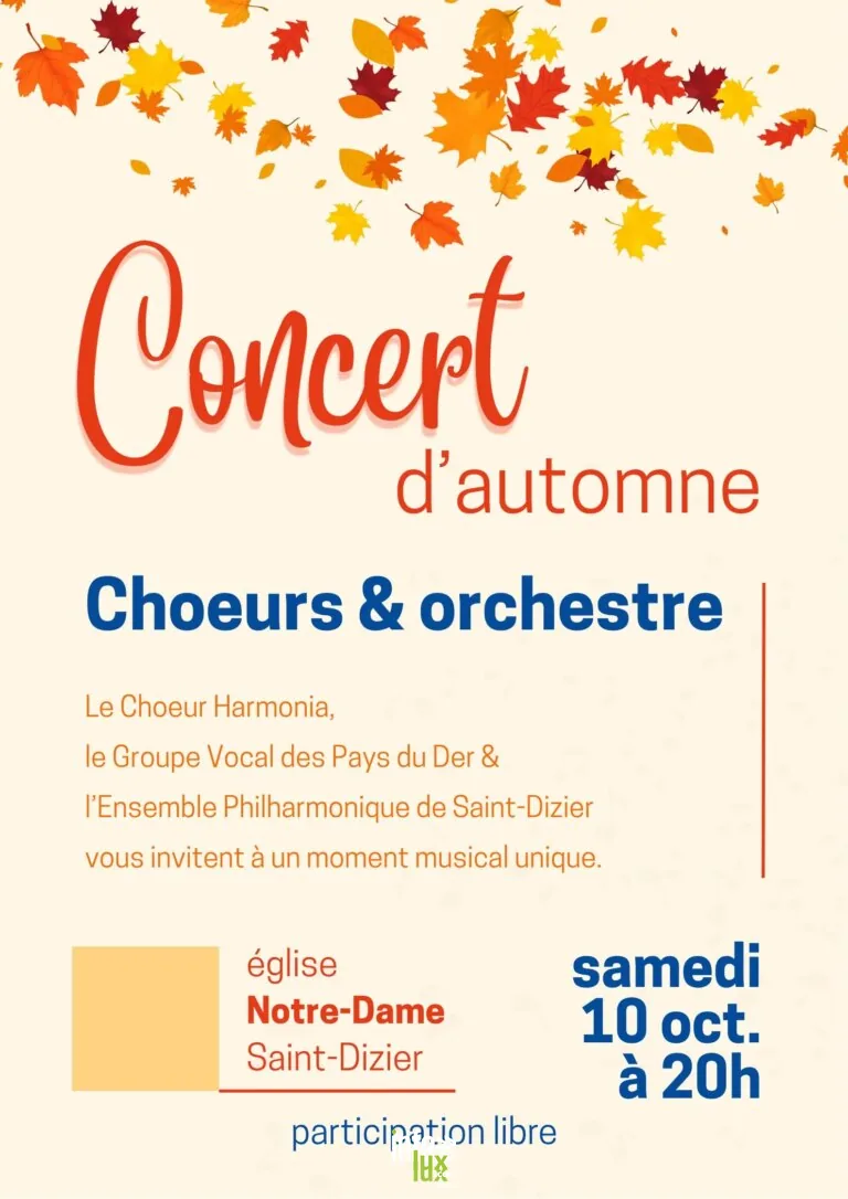 Saint-Dizier > Concert > Concert d’automne : Chœurs et Orchestre