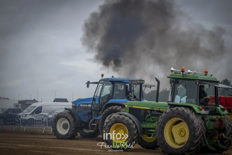 Concours de traction FJA WPJ 2026 à Thorembais-Saint-Trond (Perwez) — Les grosses catégories : fumée, adhérence et public au bord de la piste