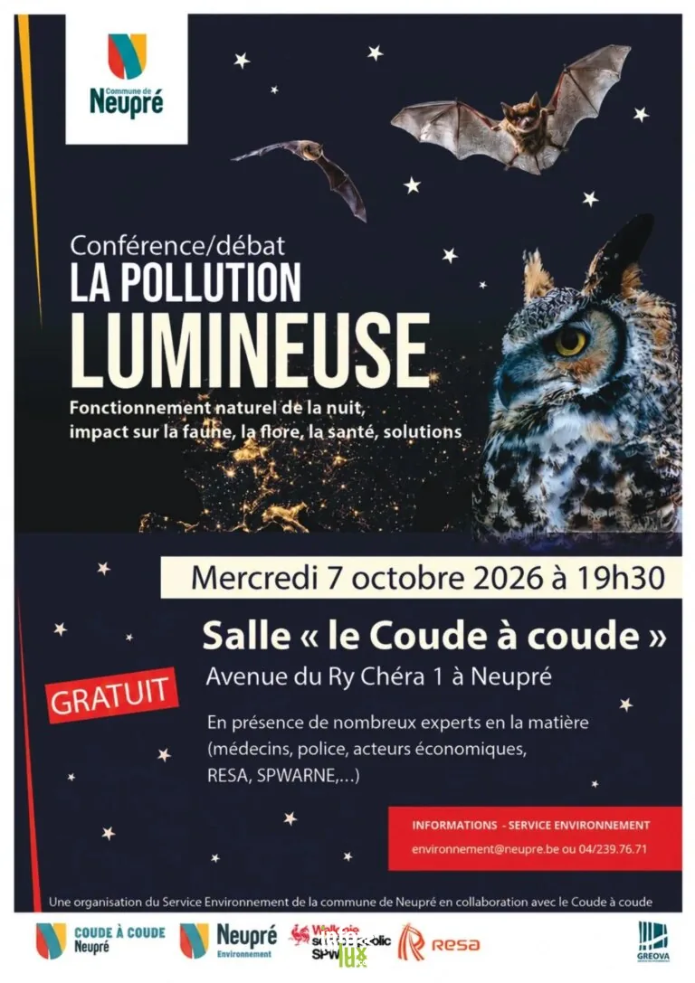 Neupré > Atelier > Conférence débat – la pollution lumineuse