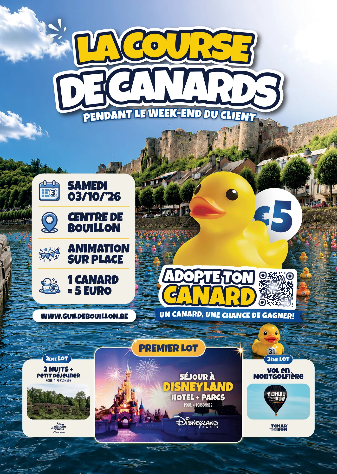 Affiche de la Course de Canards de Bouillon du 3 octobre 2026