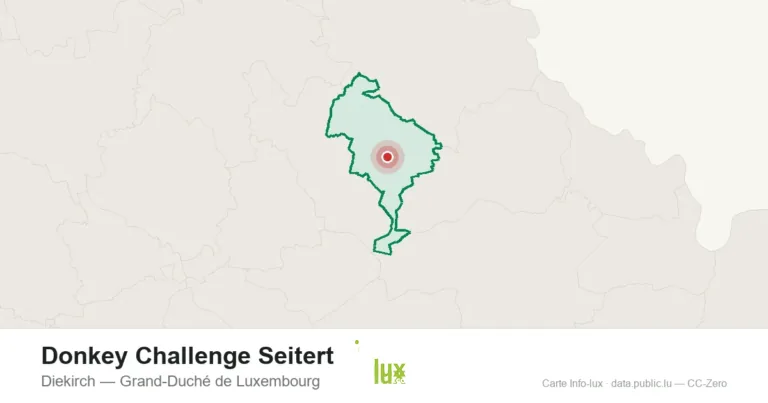 Carte de localisation de Donkey Challenge Seitert à Diekirch (Grand-Duché de Luxembourg)