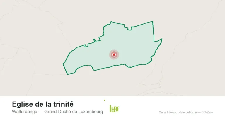Carte de localisation de Eglise de la trinité à Walferdange (Grand-Duché de Luxembourg)