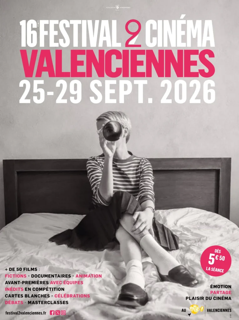 Affiche du 16e Festival 2 Cinéma de Valenciennes, du 25 au 29 septembre 2026
