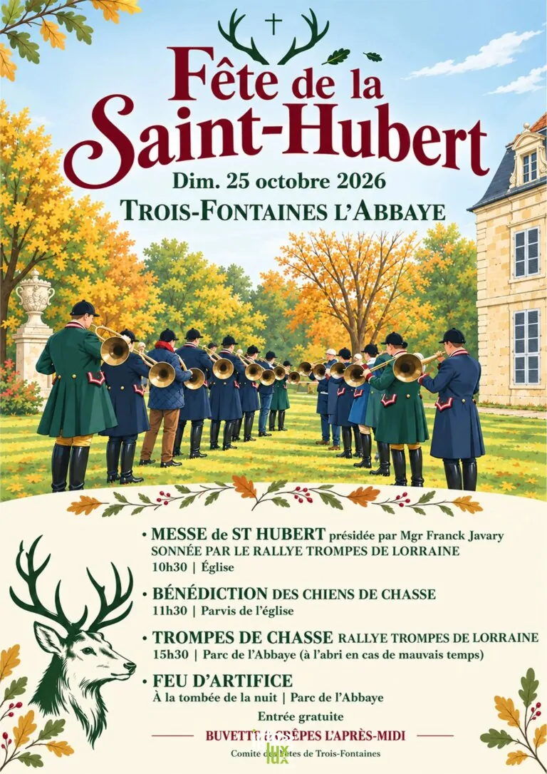 Trois-Fontaines-l’Abbaye > Patrimoine > FÊTE DE LA SAINT-HUBERT