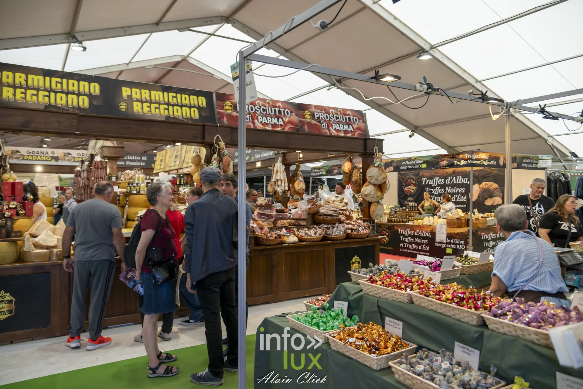 Stand de produits gastronomiques sous le chapiteau des saveurs, Foire internationale de Metz 2026