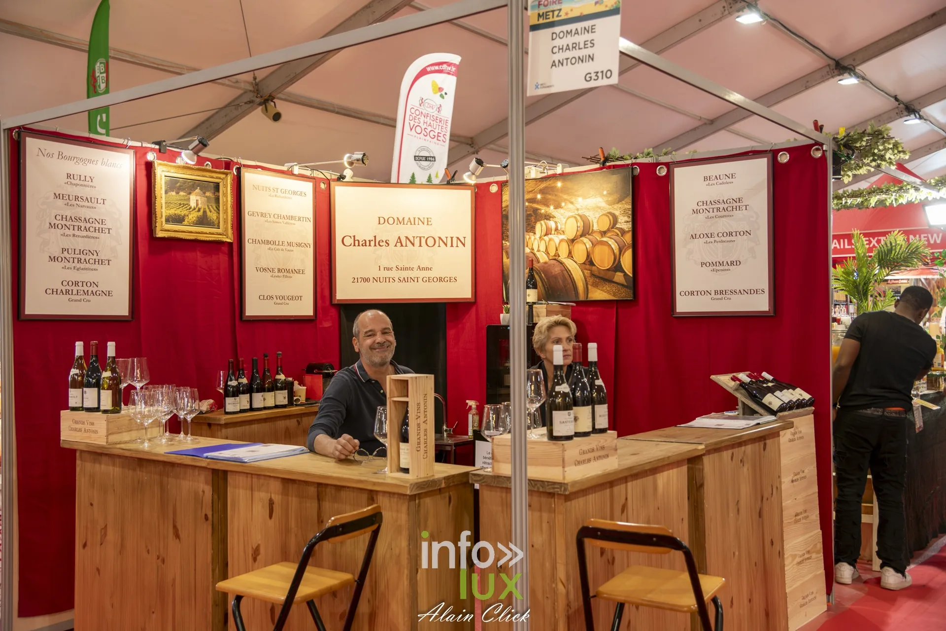 Stand de produits gastronomiques sous le chapiteau des saveurs, Foire internationale de Metz 2026