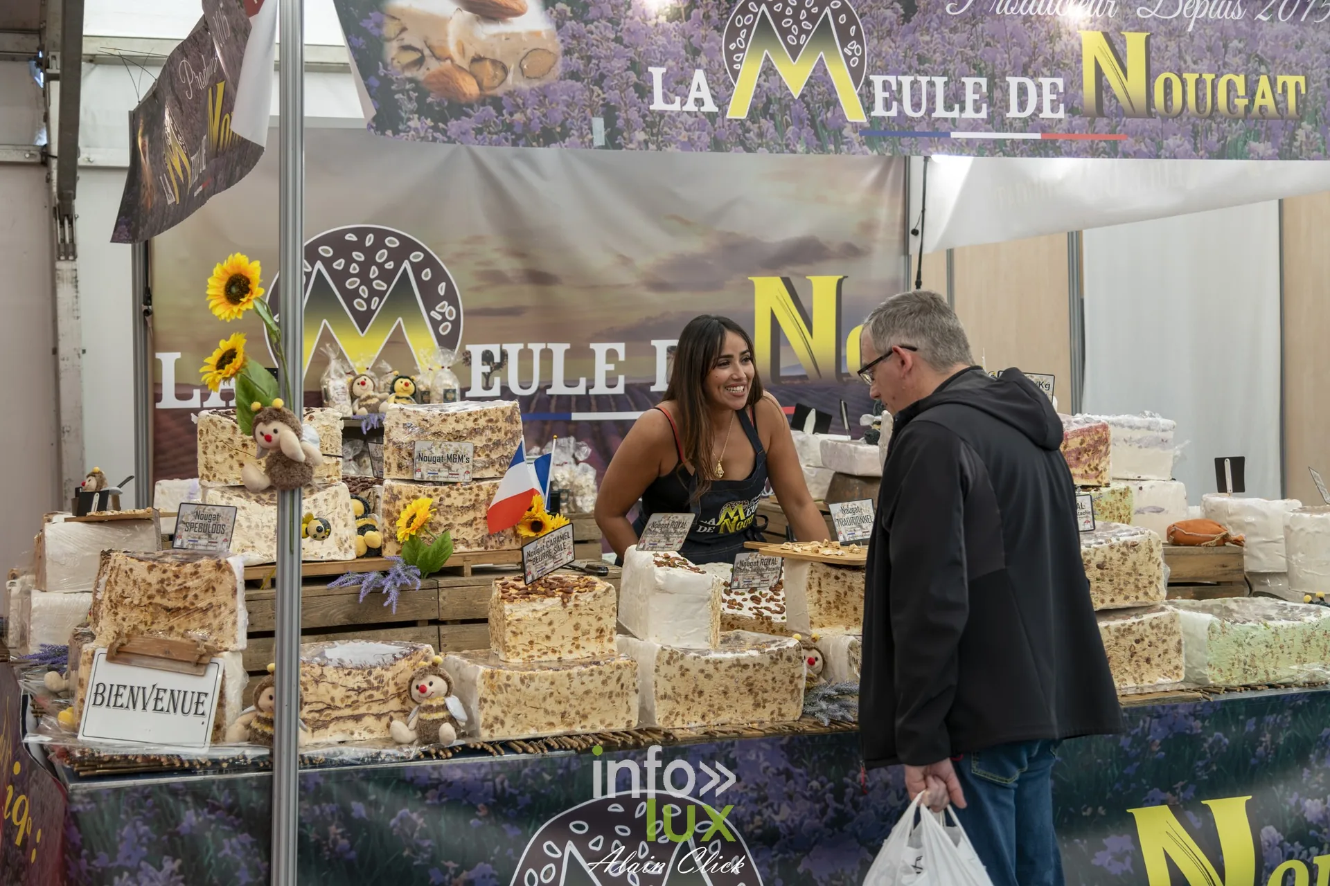 Stand de produits gastronomiques sous le chapiteau des saveurs, Foire internationale de Metz 2026