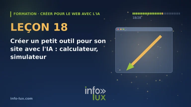 Créer un petit outil pour son site avec l’IA : calculateur, simulateur (leçon 18)