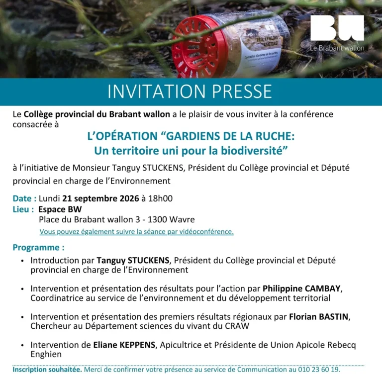 Wavre > Conférence > « Gardiens de la ruche » : les résultats du piégeage des frelons asiatiques en Brabant wallon