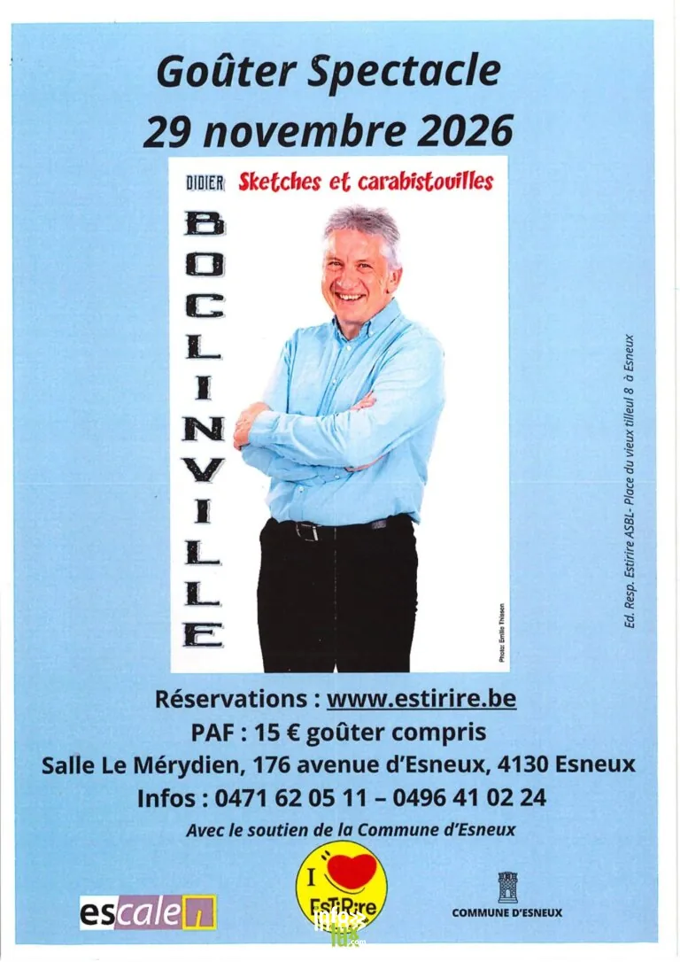 Esneux > Spectacle > Goûter spectacle – Didier Boclinville