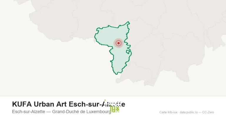 Carte du point de départ de KUFA Urban Art Esch-sur-Alzette à Esch-sur-Alzette (Grand-Duché de Luxembourg)