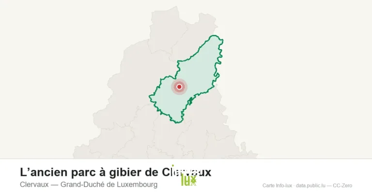 Carte de localisation de L’ancien parc à gibier de Clervaux à Clervaux (Grand-Duché de Luxembourg)