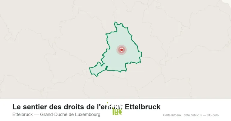 Carte de localisation de Le sentier des droits de l'enfant Ettelbruck à Ettelbruck (Grand-Duché de Luxembourg)