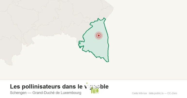 Carte de localisation de Les pollinisateurs dans le vignoble à Schengen (Grand-Duché de Luxembourg)