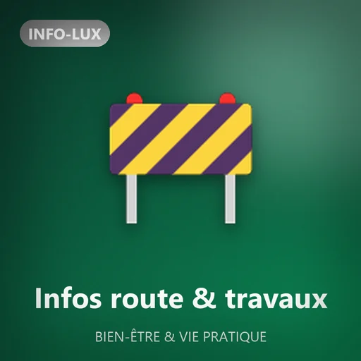 Logo de la rubrique Infos route & travaux d’Info-lux.com