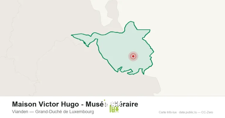 Carte de localisation de Maison Victor Hugo - Musée littéraire à Vianden (Grand-Duché de Luxembourg)